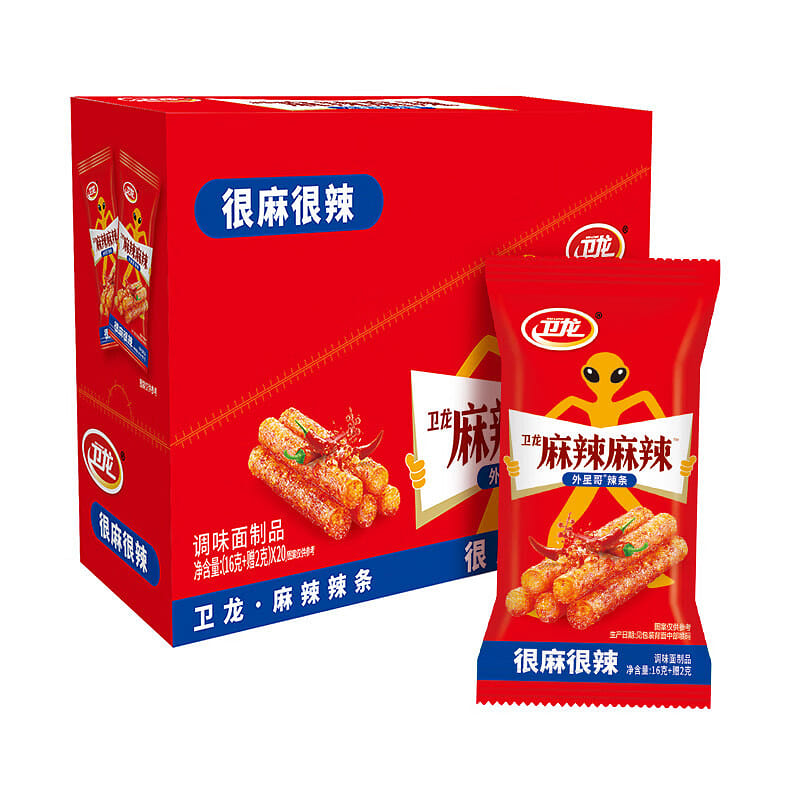 Weilong Spicy strips instantsnack Very Mala flavor 360 g