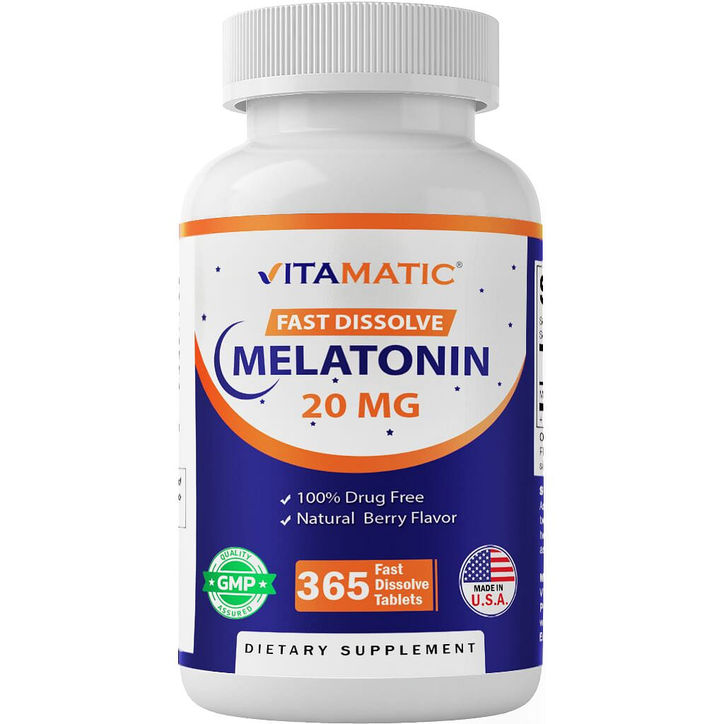 Melatonin 20mg 365 Tablets 1 each