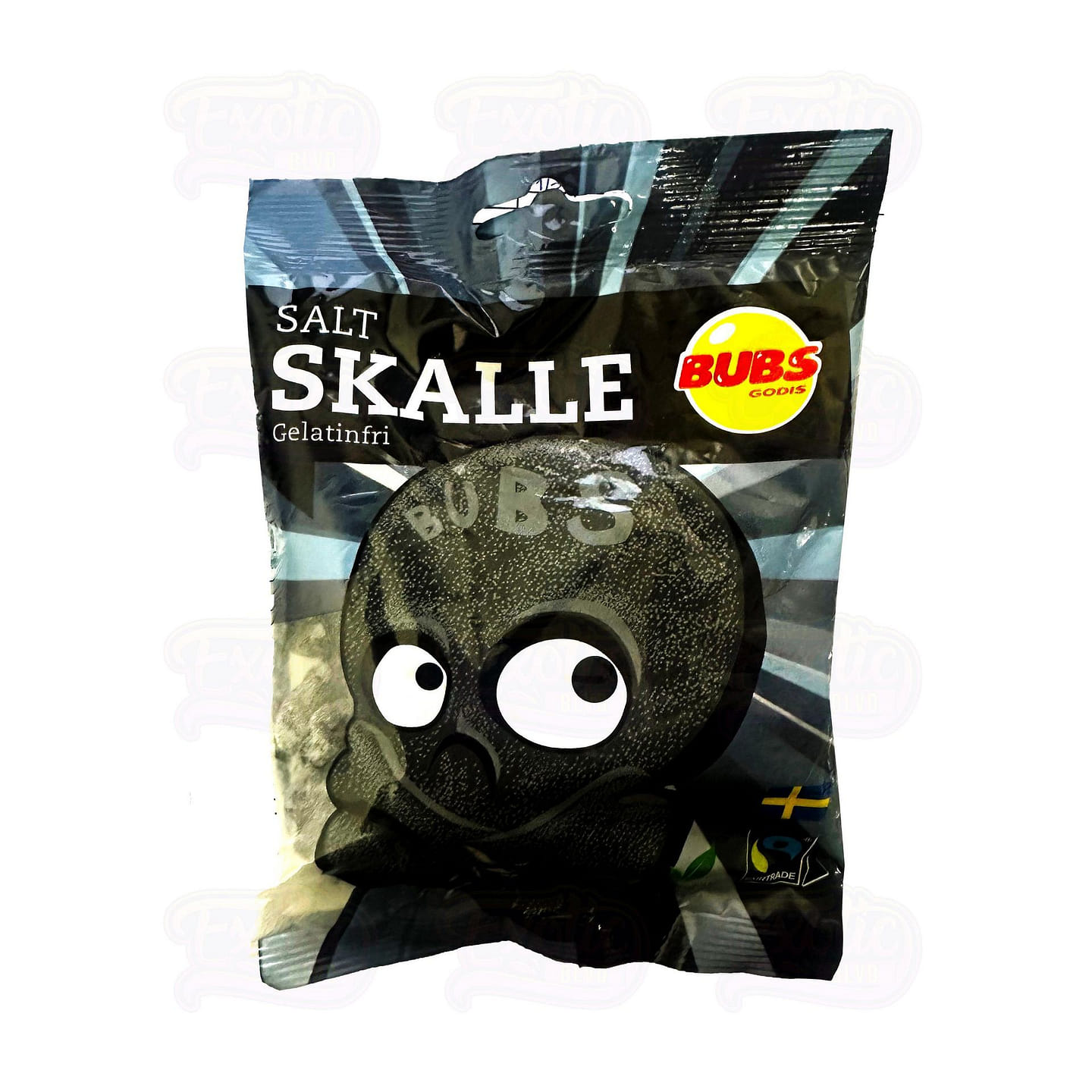 Bubs Salty Swedish Candy Skulls 90g 1 each