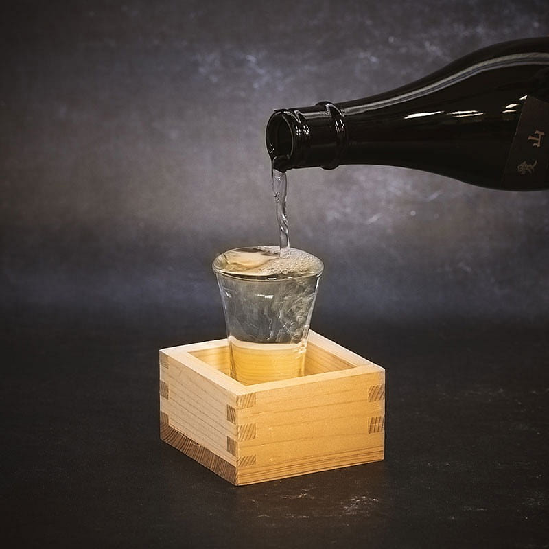 HINOKI wood Sake container sake cup sake masu, Sushi Container 8 syaku , 144ml 1 each