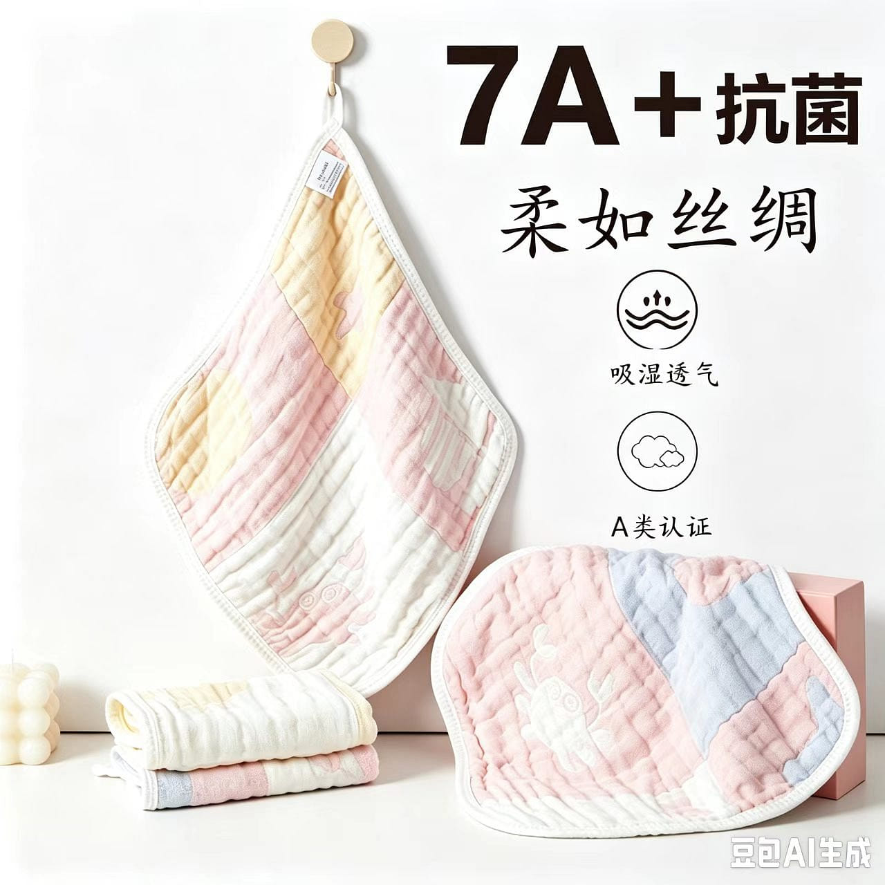 Bamboo Cotton Gauze Towels, 2 Pcs 2 each