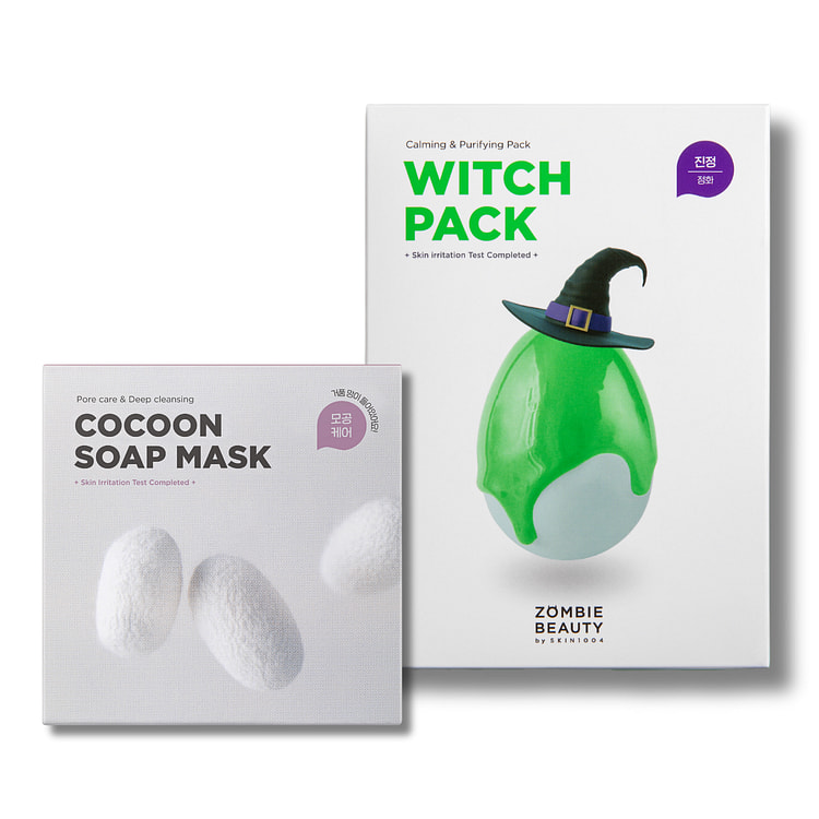 Zombie Beauty Cocoon Soap Mask and Witch Pack Set