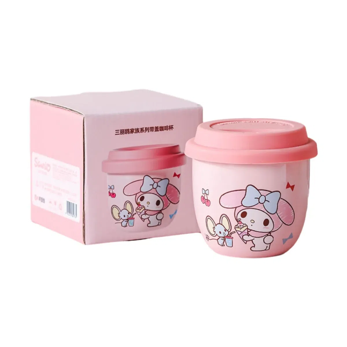 Mug With Lid Coffee Cup Ceramic Cup - My Melody 1 count