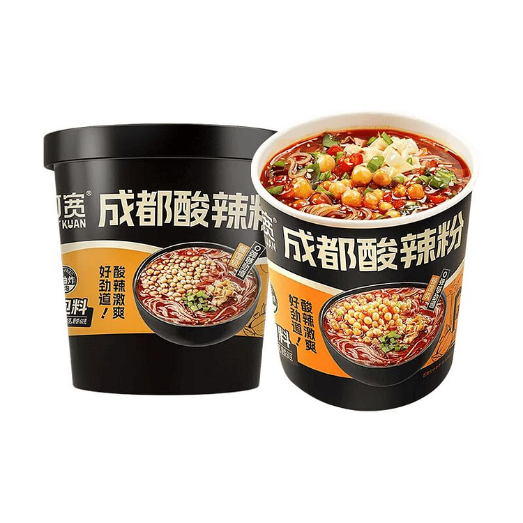A Kuan Chengdu hot and sour noodles 130g*1 cup, re 130 g