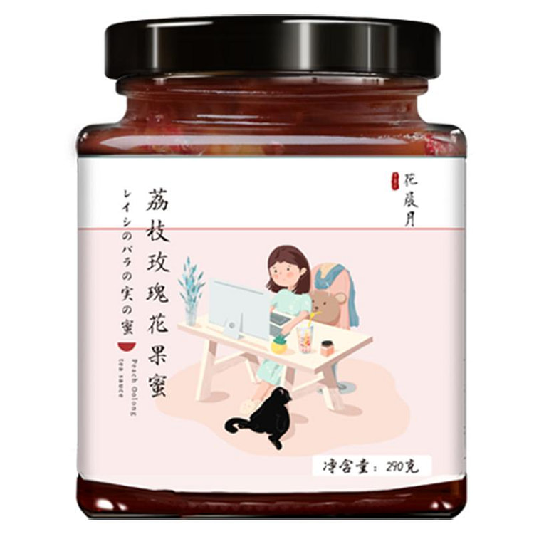 荔枝玫瑰酱泡水饮品