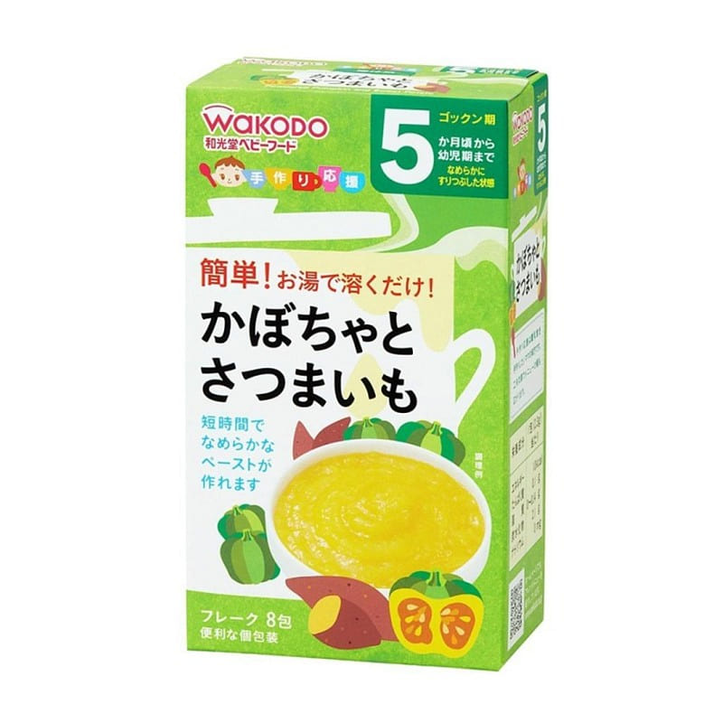 Wakodo Ouen Pumpkin and Sweet Potato Flakes 2.3gx8 1 each