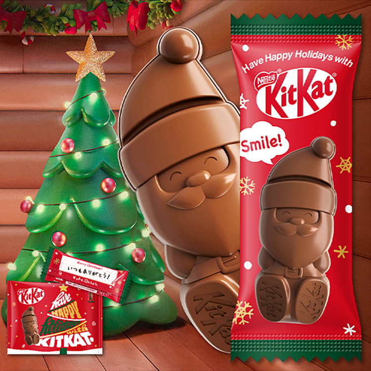 【日本直送】日本雀巢KitKat2024圣诞节限定 圣诞老人造型巧克力 6个入