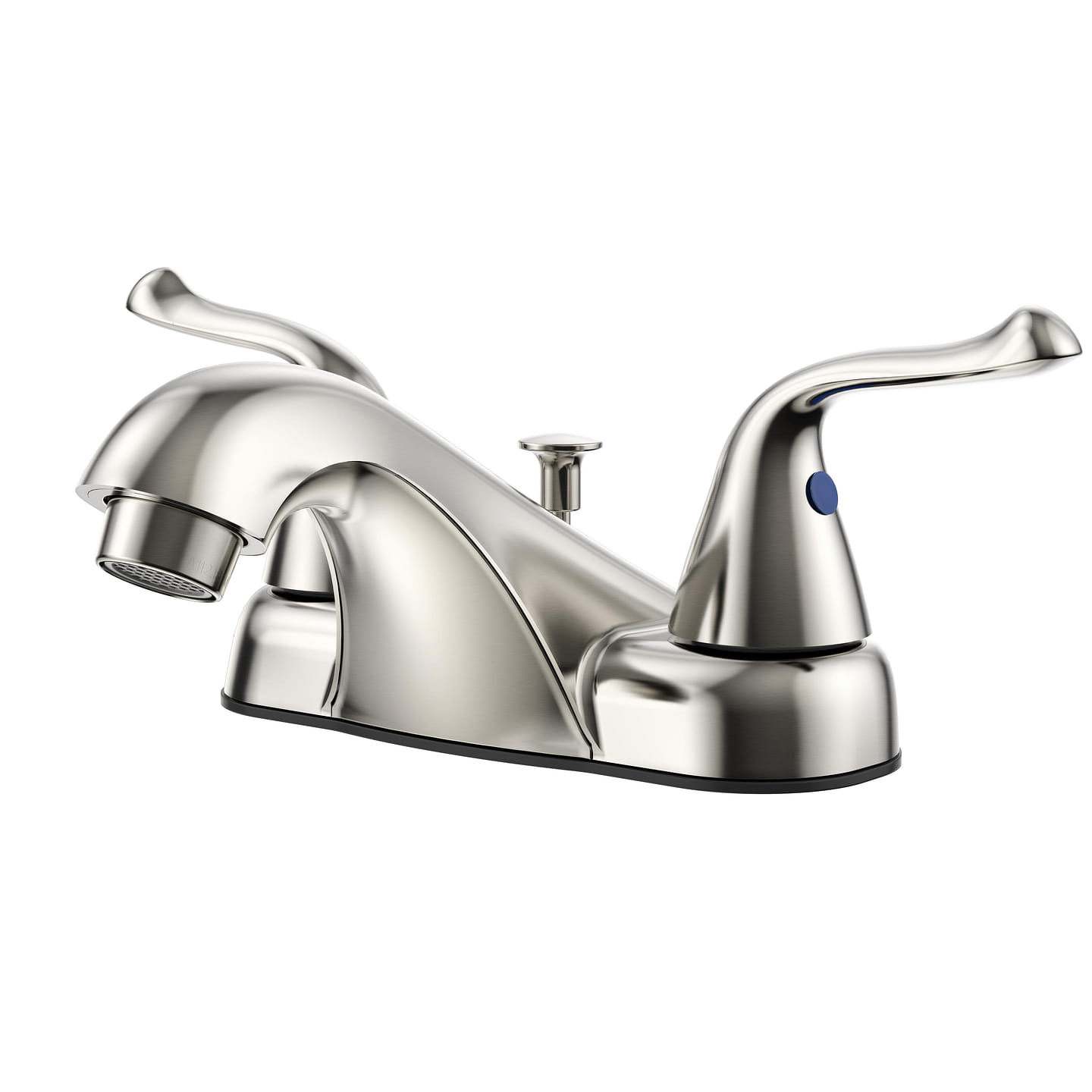 4 in. Centerset 2-Handle Bathroom Faucet in Brushed Nickel 1.94 lb
