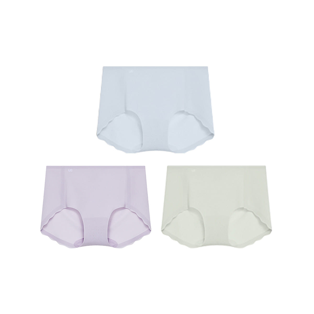China Direct Mail Ubras Size Free Wave Wrap Hip Mid Waist Flat Corner Pants (Three Pack) – Combination Colors 11- One Size 100 g