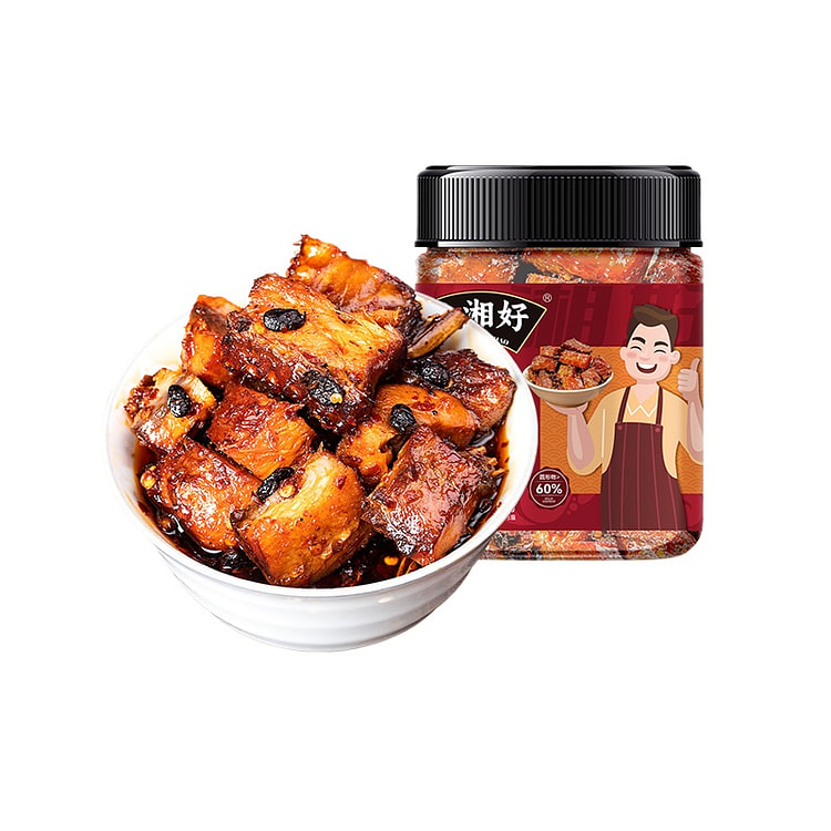 小湘好 鱼排香辣即食腊鱼小吃柴火鱼块280g*1瓶