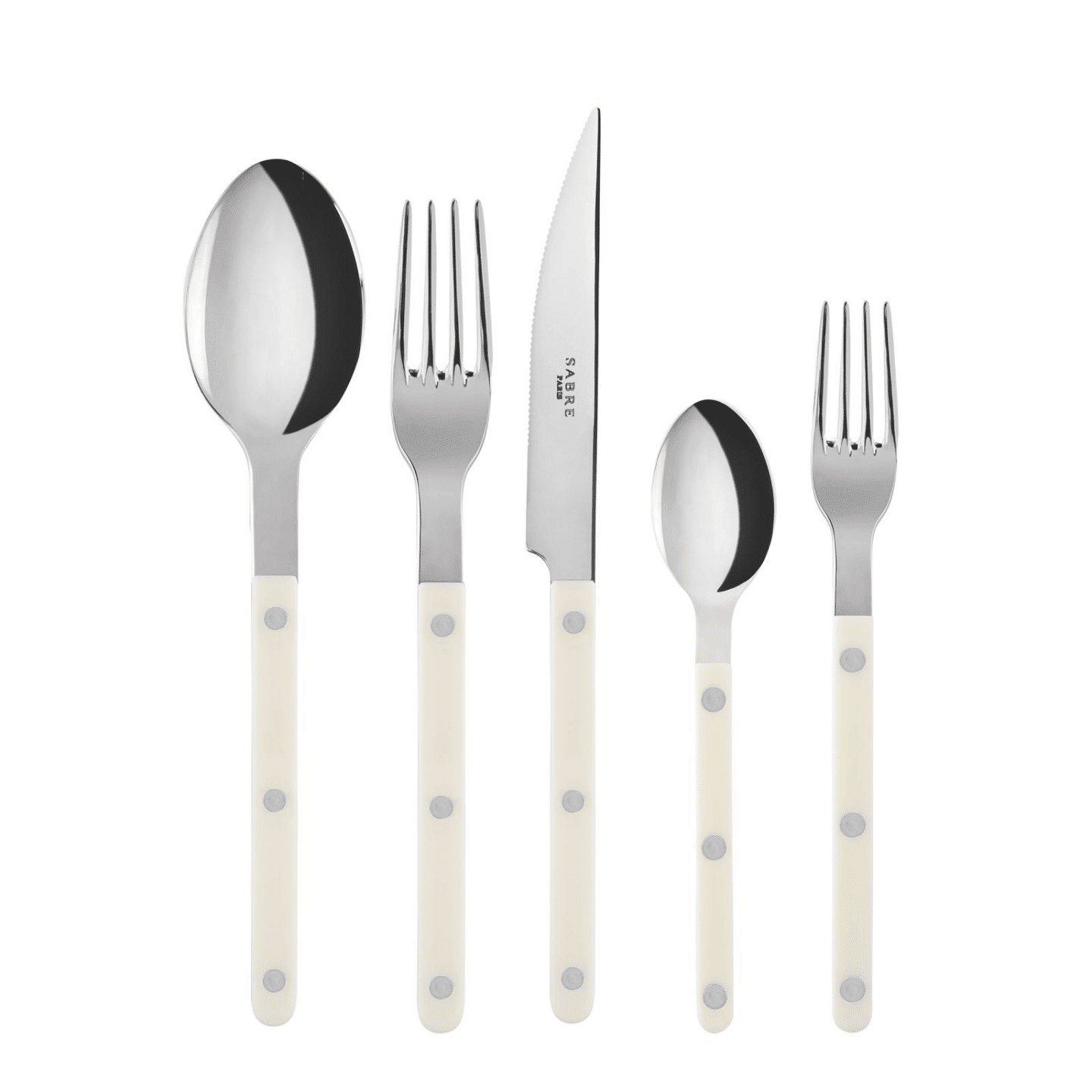 Sabre Bistrot Flatware Solid (5pcs) – Ivory / Shiny 1 case