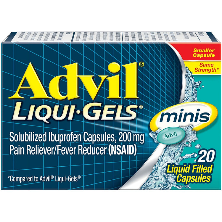 Advil Liqui Gels Minis Ibuprofen 20 Softgels 1 box
