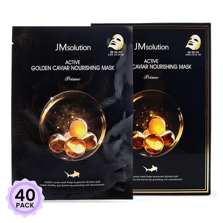 JM Solution 肌司研焕活黄金鱼子酱紧致滋养面膜 10片 1 盒*40 包