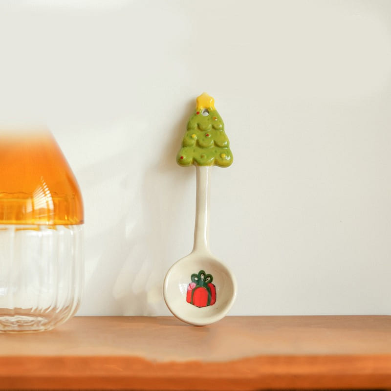 Underglazed Ceramic Spoon for Christmas A 1 each