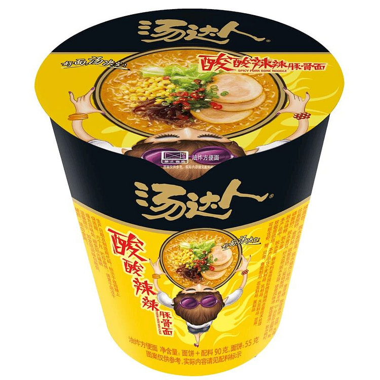 TangDaren Hot&Sour Tonkotsu Ramen Mini Cup Noodles 80 g