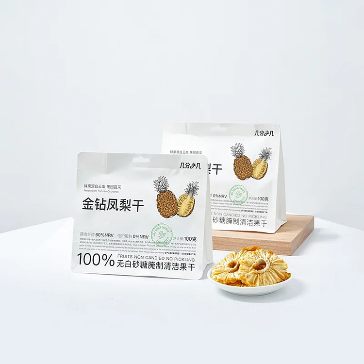 Jifenzhiji Golden Diamond Dried Pineapple 1pc 100 g