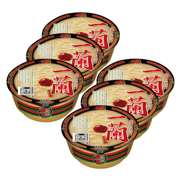 Ichiran Tonkotsu Ramen Instant Noodles 6 bowls 828 g