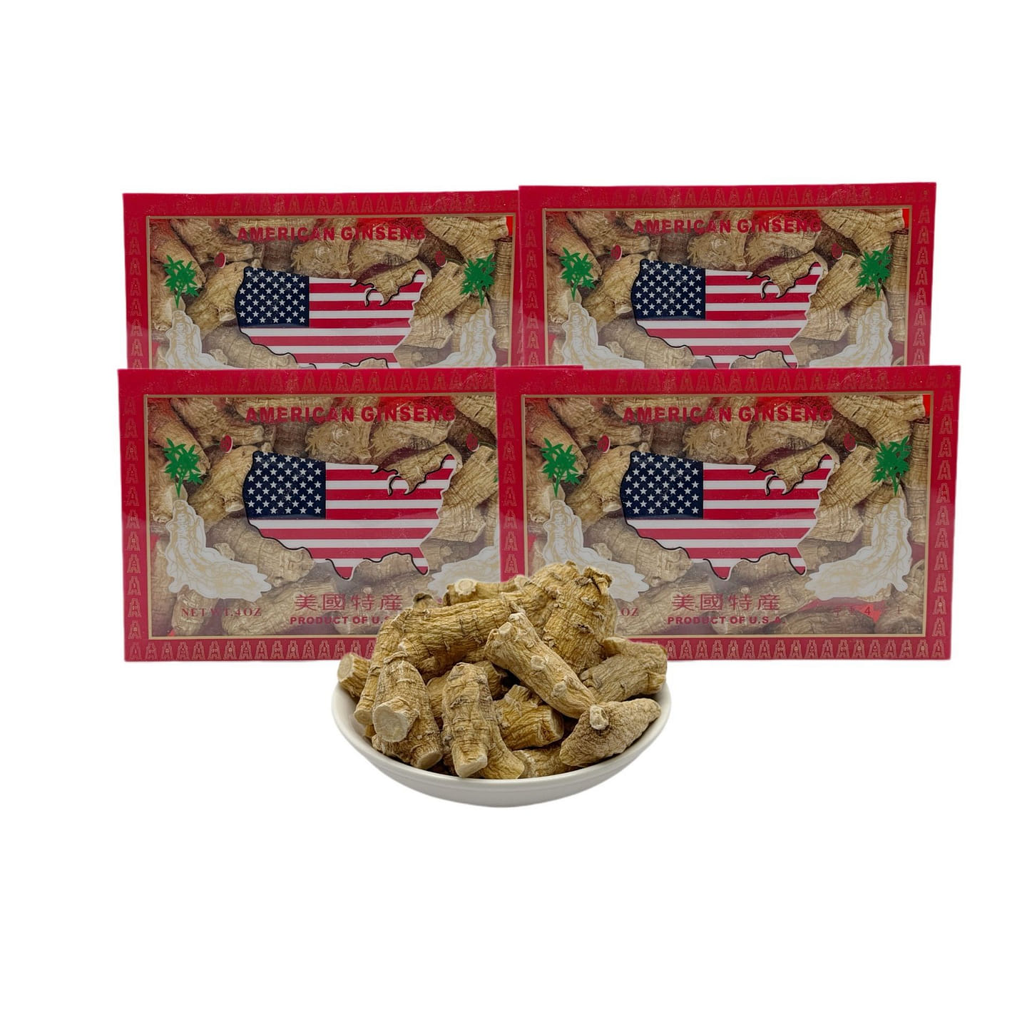 American ginseng (approx 5g/piece, pack of 4) 16 oz