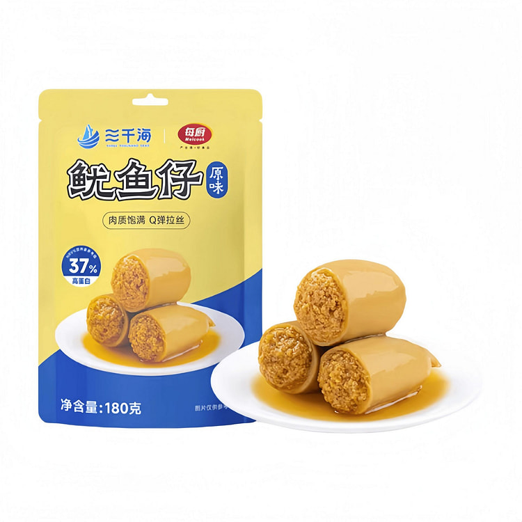 三千海 非带籽鱿鱼仔原味180g*袋约6个 180 克