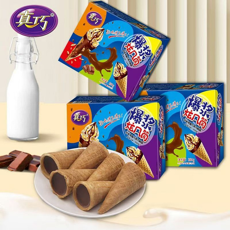 What a coincidence chocolate omelet Crispy cone 264g box filled with pop cr