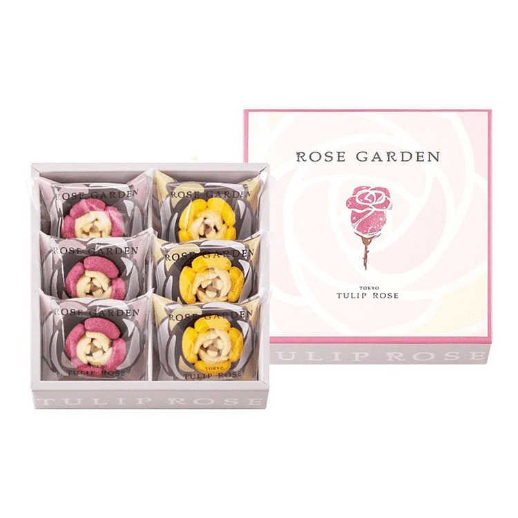 日本 TOKYO TULIP ROSE 郁金香 奶油夹心玫瑰卷 玫瑰花园 6枚/