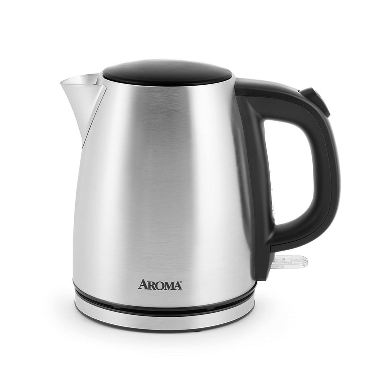 Aroma 1L不锈钢电热水壶1500W烧开水茶壶
