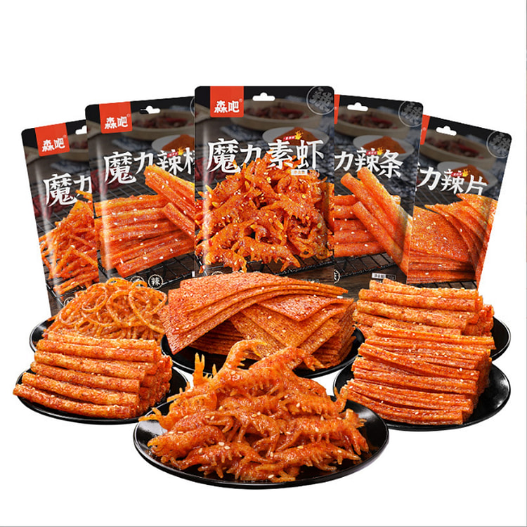 森吧辣条辣棒辣丝辣片麻辣宿舍童年怀旧零食 5 包