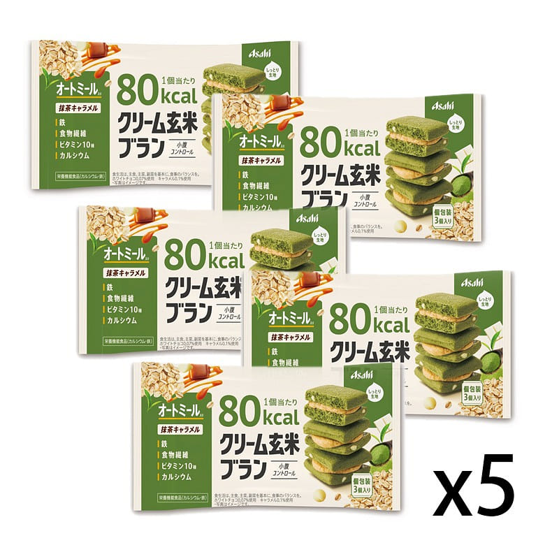 Asahi Biscuits Matcha Flavor 54g x 5 packs 1 each
