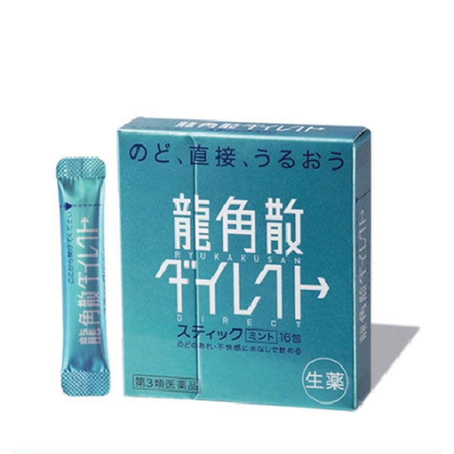 RYUKAKUSAN Mint Throat Moisturizing Granules 16pcs 1 box