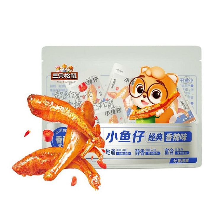 三只松鼠 深海小鱼仔 香辣味140g
