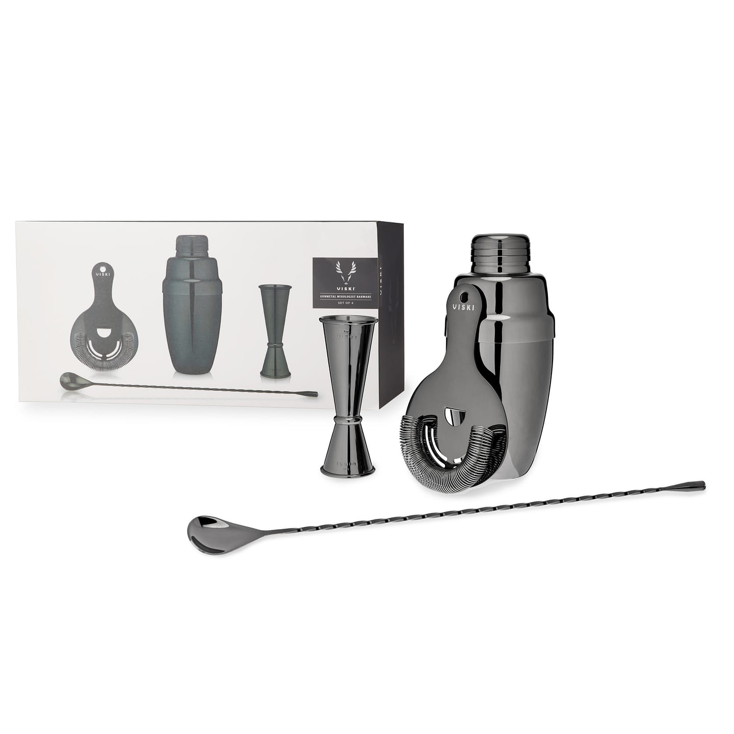 Gunmetal Mixologist Barware Set by Viski® 4 each
