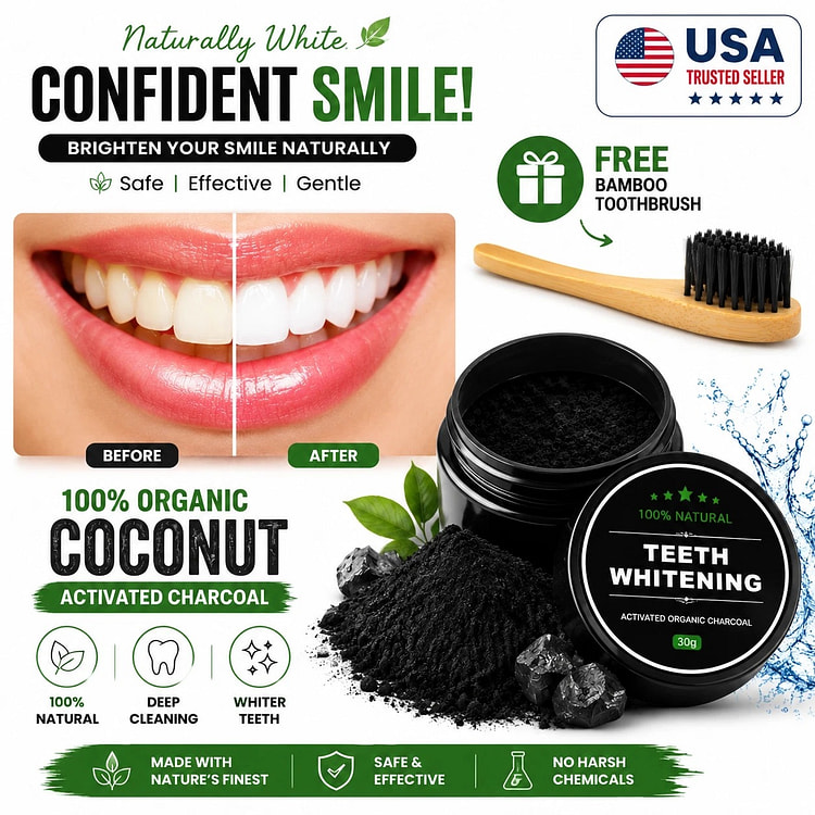 Natural Teeth Whitening Activated Charcoal Tooth 30 g