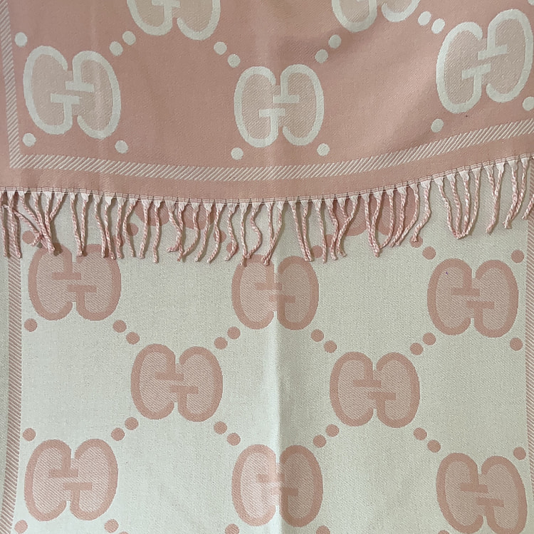 奢华羊绒大号冬季围巾，黑色和棕色 1 个