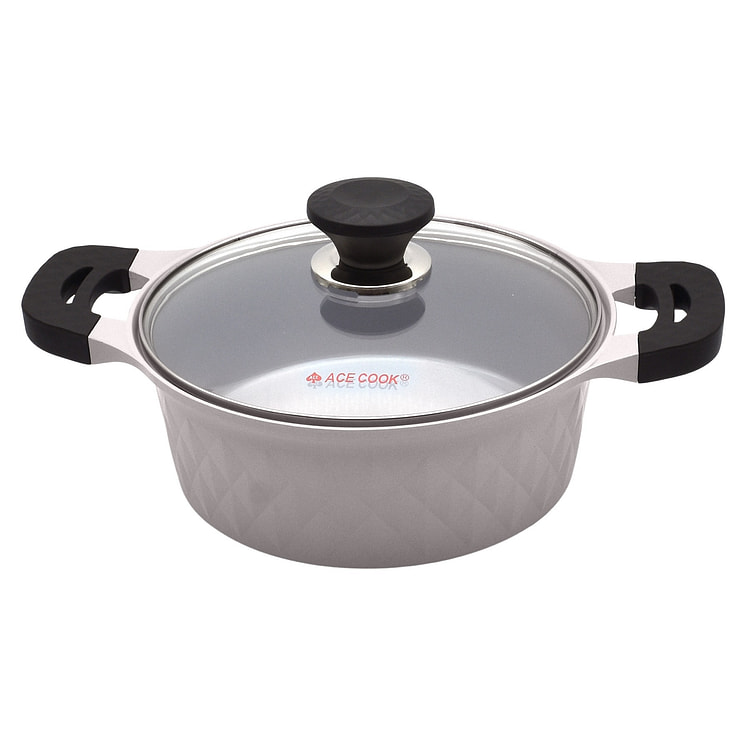 Ace Cook 3.7 QT (24 cm) Ceramic Coating Low Pot 3.8 lb