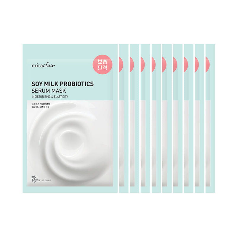 Miraclair Soy Milk Probiotics Serum Mask 10 Pack 1 each