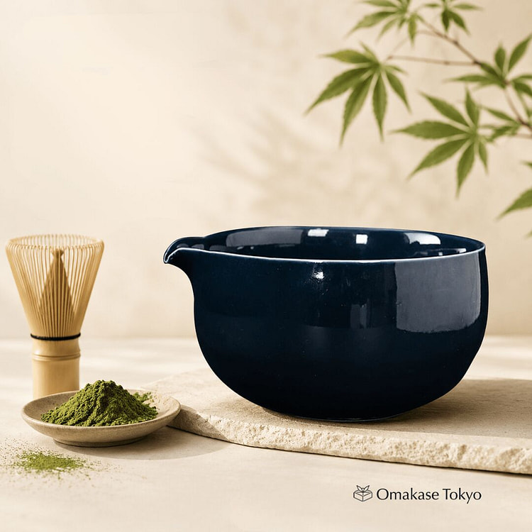 White & Blue Matcha Bowl Tea Ceremony Bowl 0.84 lb