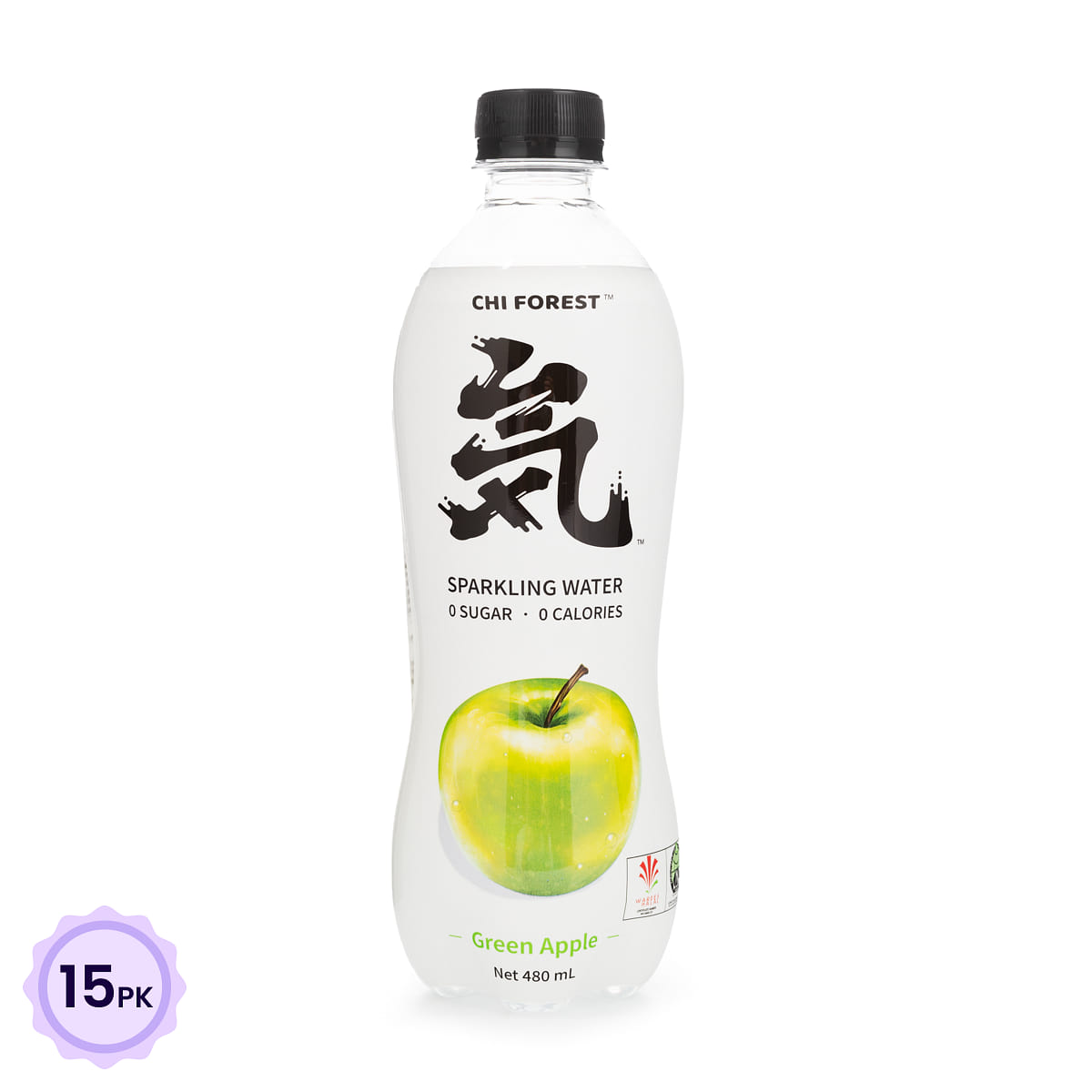 元気森林 グリーンリンゴ味炭酸水 480 ml(ミリリットル)*15 パック