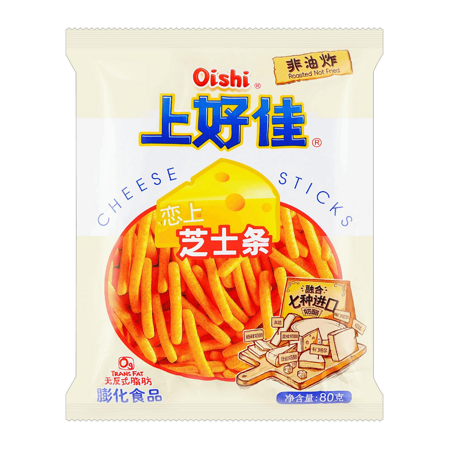 Oishi Cheese Sticks 80 g 1 each