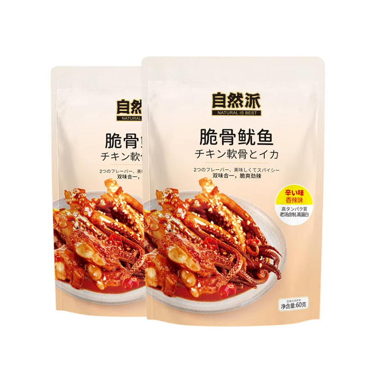 自然派脆骨鱿鱼须60gx2 120 克
