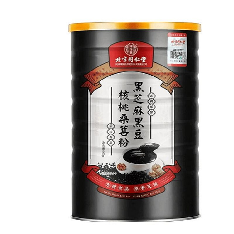 北京同仁堂 黑芝麻黑豆核桃桑葚粉500g 1 罐