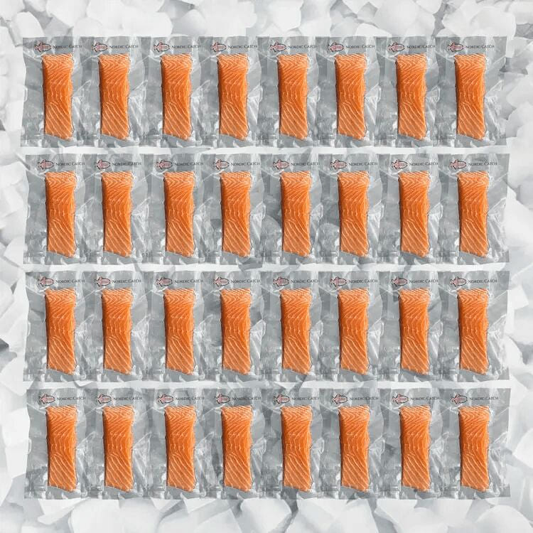 Sushi-Grade Salmon, Iceland Bulk Case 8.4 lb*24 pack