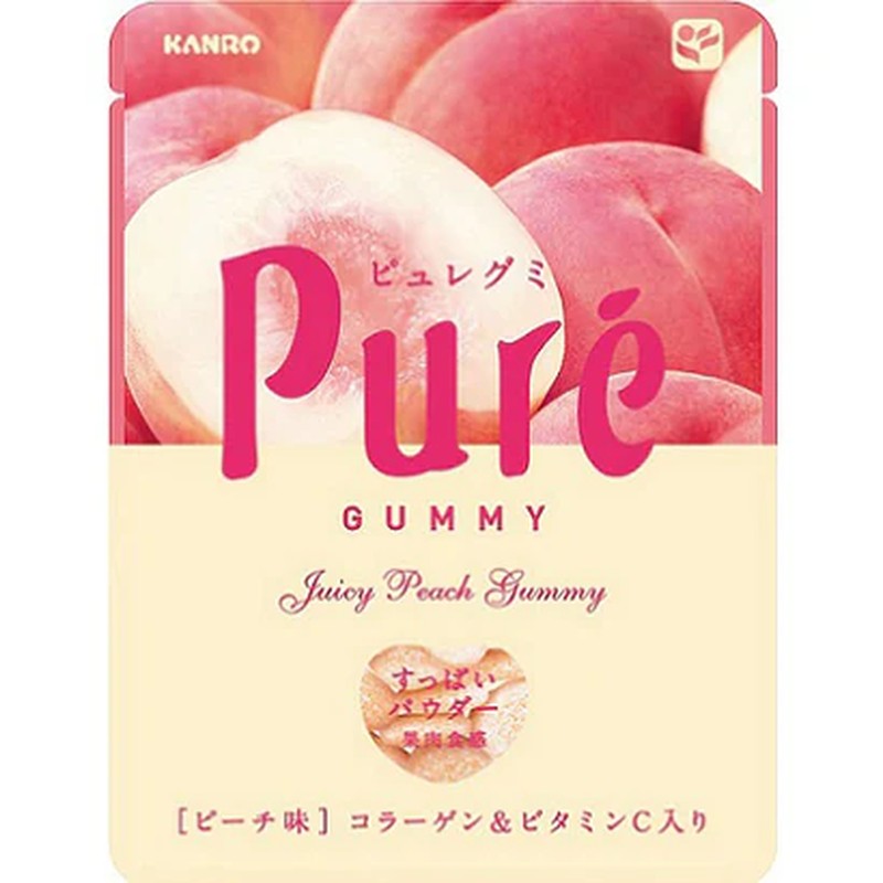 Kanro Pure Gummy Peach 56g 1 each