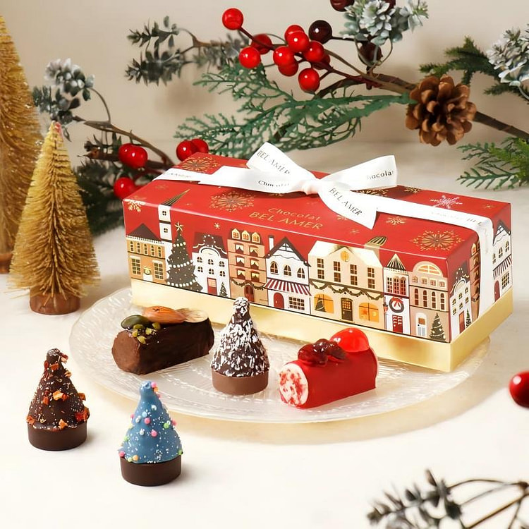 Japan BEL AMER Christmas  Limited Chocolate Cake Assortment Gift Set 5pcs