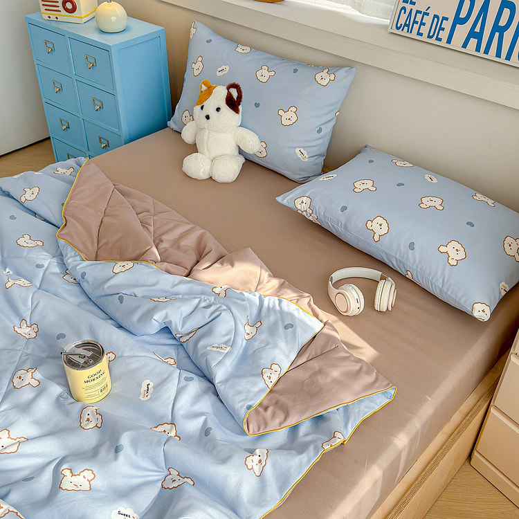 细腻凉柔 空调被夏凉被Twin 熊宝云朵 2000 克