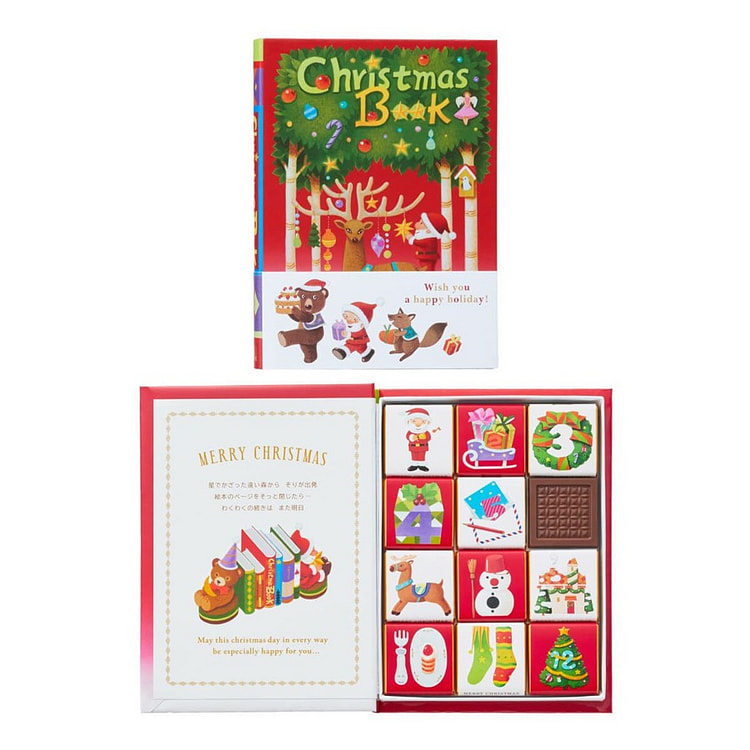 Christmas Book Assorted Milk Chocolates In a Book-Shaped Package 12pcs