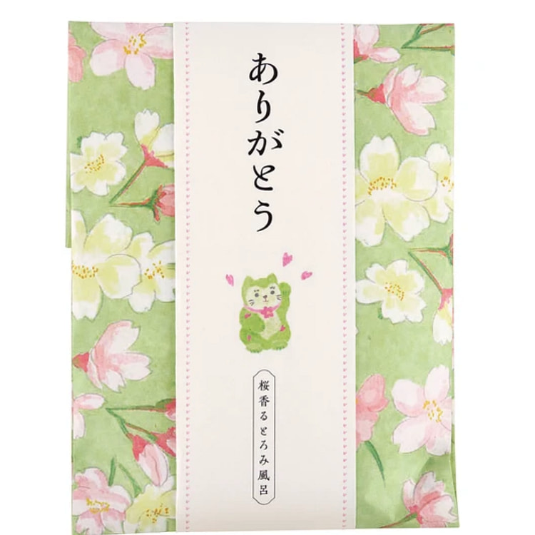 【日本直邮】招财猫樱花浴盐 2包各35g