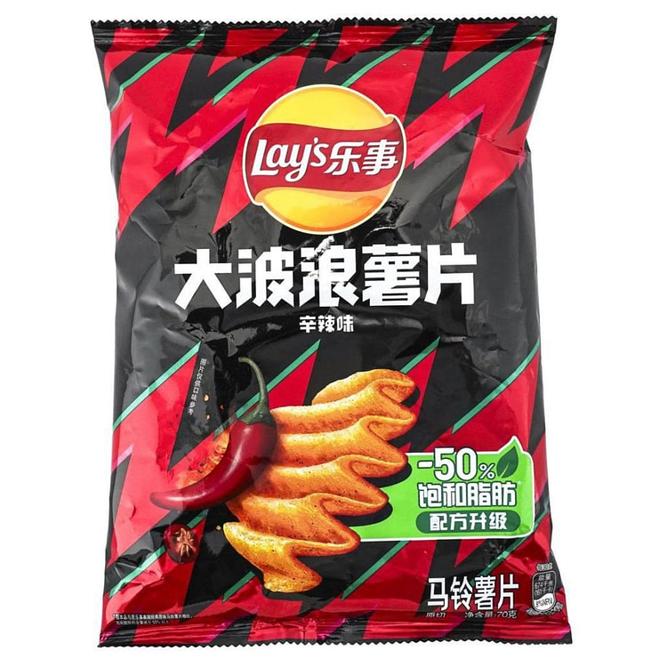 [临期清仓】乐事 大波浪薯片 辛辣味 70g
