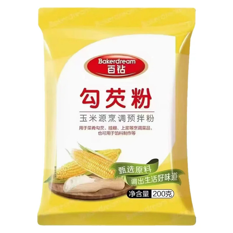 百钻勾芡粉 玉米淀粉 食用生粉烹调炒菜烘焙蛋糕饼干专用原材料200g*1袋