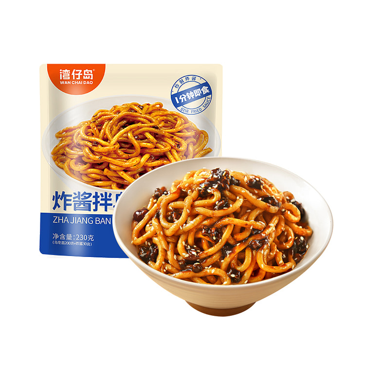 湾仔岛炸酱乌冬面拌面方便面230g*1袋
