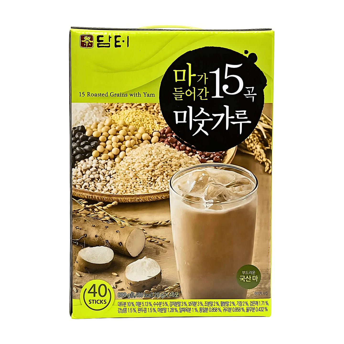 Wang Korea Yam & 15Grain Tea 40Sticks 1 each